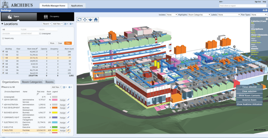 ARCHIBUS BIM Space Management