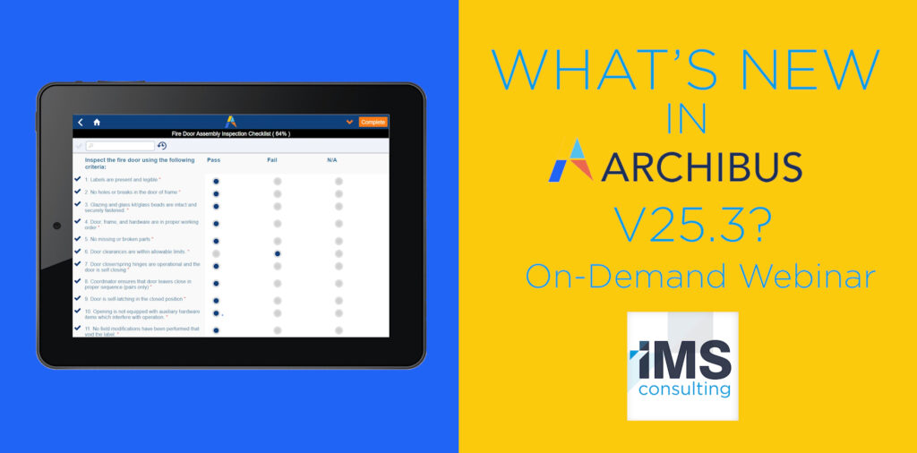 Archibus V.25.3 - IMS Consulting