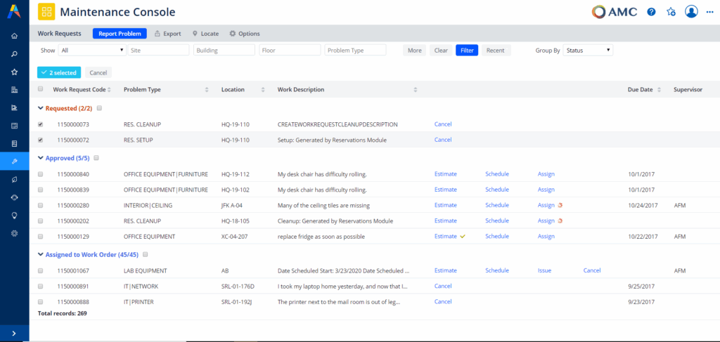 Archibus Maintenance Application